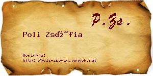 Poli Zsófia névjegykártya